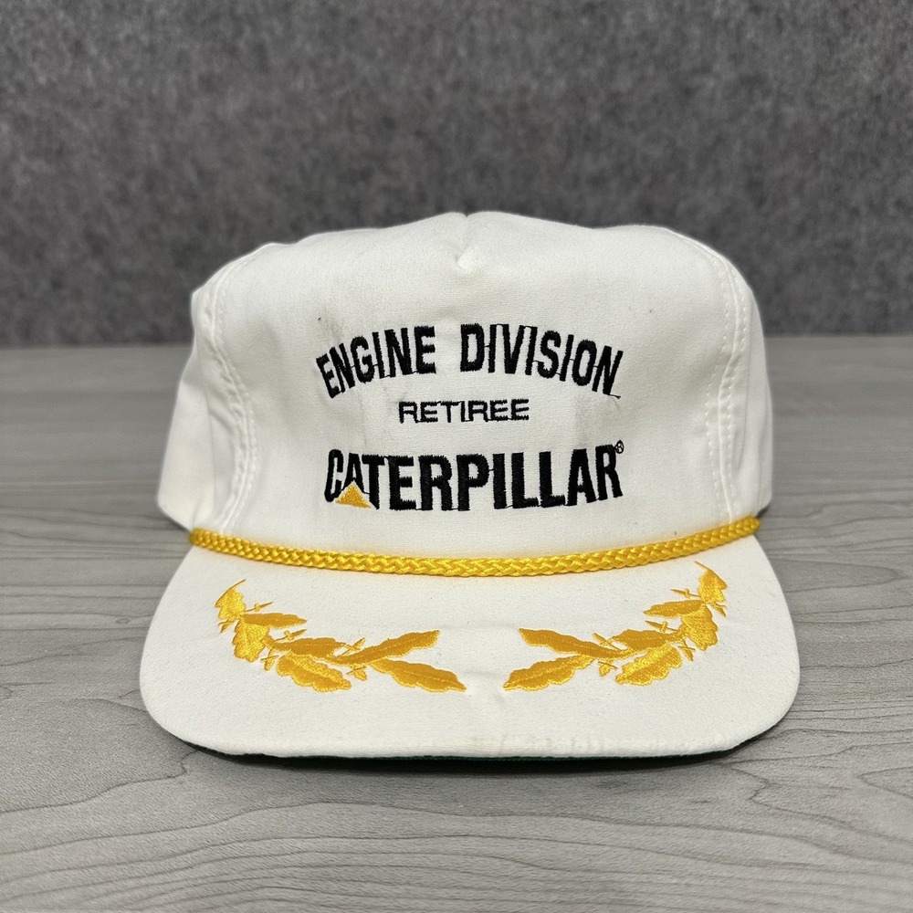 Vintage CAT Engine Division‎ Retiree Strapback Hat Cap Rare Caterpillar